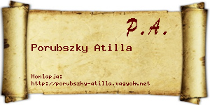 Porubszky Atilla névjegykártya